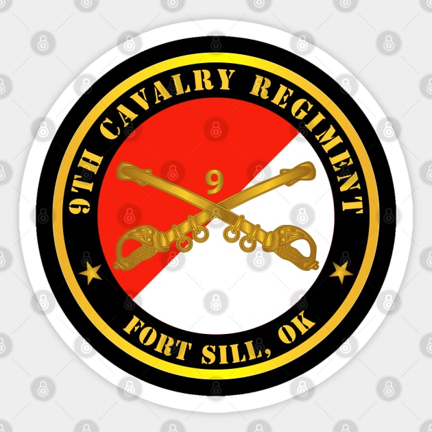 9th Cavalry Regiment - Fort Sill, OK w Cav Branch Sticker by twix123844